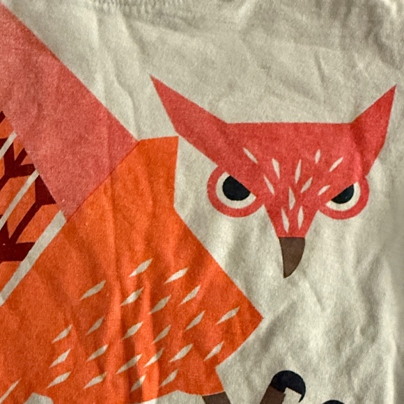 Tea Collection Owl Graphic T-Shirt - Blue and Orange - Picture 3 of 4